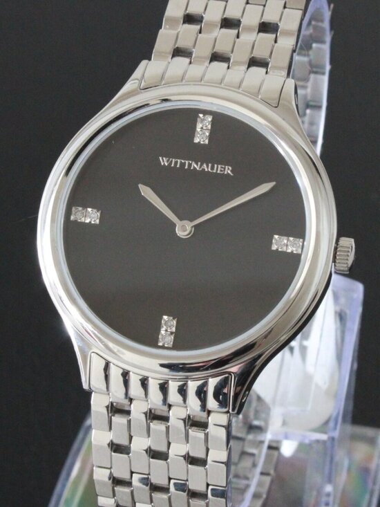 Wittnauer Accessories - Wittnauer Ladies Quartz Watch 8 Hand Set Diamonds Minimalist Dial 34mm